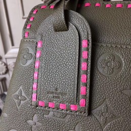 Replica Louis Vuitton Olive Green Embossed Monogram Vosges MM