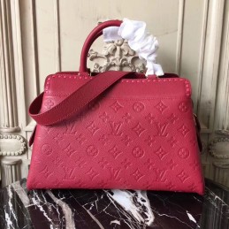 Replica Louis Vuitton Bright Pink Embossed Monogram Vosges MM