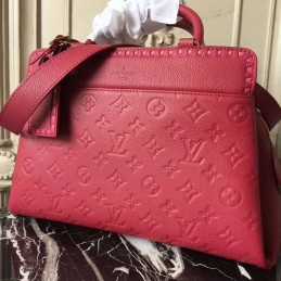 Replica Louis Vuitton Bright Pink Embossed Monogram Vosges MM