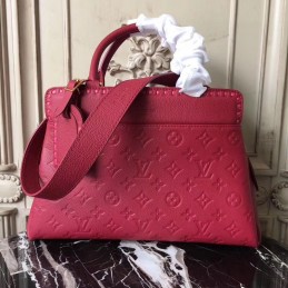 Replica Louis Vuitton Bright Pink Embossed Monogram Vosges MM