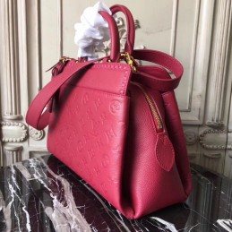 Replica Louis Vuitton Bright Pink Embossed Monogram Vosges MM