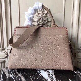 Replica Louis Vuitton Taupe Embossed Monogram Vosges MM