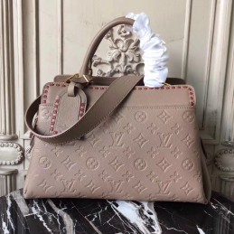 Replica Louis Vuitton Taupe Embossed Monogram Vosges MM