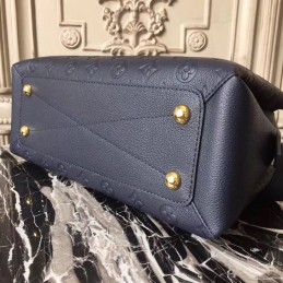 Replica Louis Vuitton Navy Blue Embossed Monogram Vosges MM