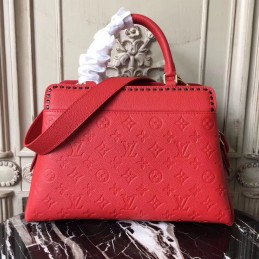 Replica Louis Vuitton Red Embossed Monogram Gold Hardware Vosges MM