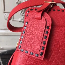 Replica Louis Vuitton Red Embossed Monogram Gold Hardware Vosges MM