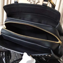 Replica Louis Vuitton Black Embossed Monogram Vosges MM