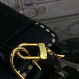 Replica Louis Vuitton Black Embossed Monogram Vosges MM