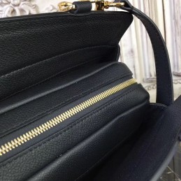 Replica Louis Vuitton Black Embossed Monogram Vosges MM