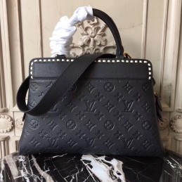 Replica Louis Vuitton Black Embossed Monogram Vosges MM