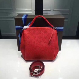 Replica Louis Vuitton Red Textured Babylone Chain BB
