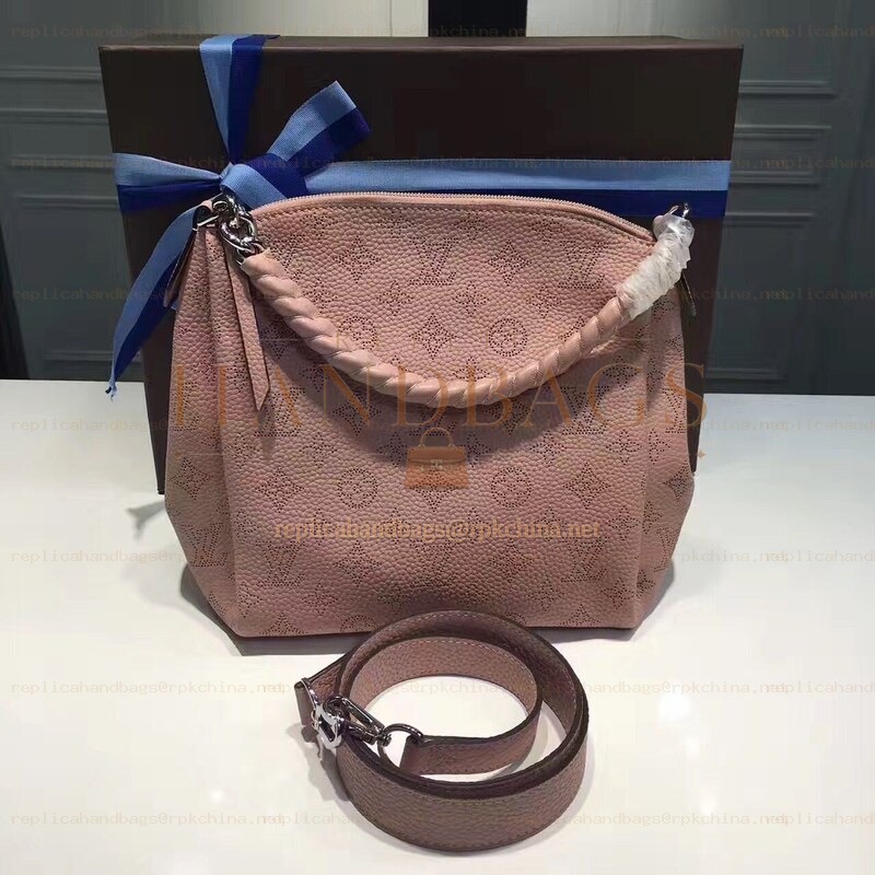 Replica Louis Vuitton Rose Pink Embossed Monogram Babylone Chain BB
