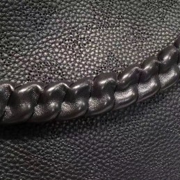 Replica Louis Vuitton Black Textured Babylone Chain BB