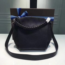 Replica Louis Vuitton Black Textured Babylone Chain BB
