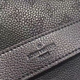 Replica Louis Vuitton Black Textured Babylone Chain BB