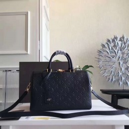 Replica Louis Vuitton Black Embossed Monogram Speedy 30 - Style 2