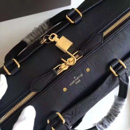 Replica Louis Vuitton Black Embossed Monogram Speedy 30 - Style 2
