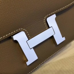 Replica Hermes Gray Constance Mini 18 Palladium Hardware Bag