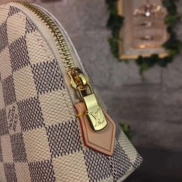 Replica Louis Vuitton White Damier Azur Cosmetic Pouch