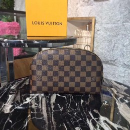 Replica Louis Vuitton Brown Damier Ebene Cosmetic Pouch GM