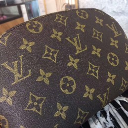 Replica Louis Vuitton Brown Monogram Red Interior Cosmetic Pouch GM