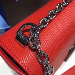Replica Louis Vuitton Red Textured Twist MM