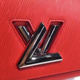 Replica Louis Vuitton Red Textured Twist MM