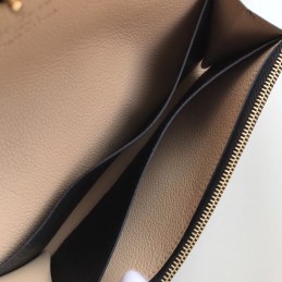 Replica Louis Vuitton Black Embossed Monogram Emilie Wallet