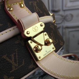 Replica Louis Vuitton Brown Monogram Beige Strap Boite Chapeau Souple