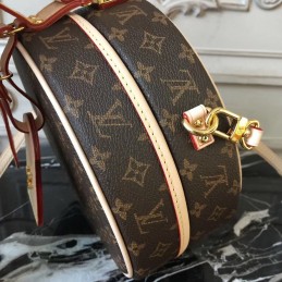 Replica Louis Vuitton Brown Monogram Beige Strap Boite Chapeau Souple