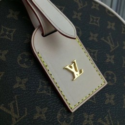 Replica Louis Vuitton Brown Monogram Beige Strap Boite Chapeau Souple