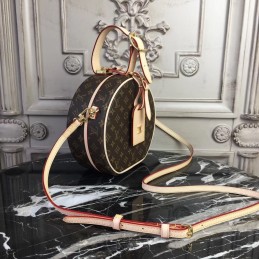 Replica Louis Vuitton Brown Monogram Beige Strap Boite Chapeau Souple