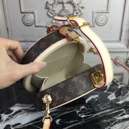 Replica Louis Vuitton Brown Monogram Beige Strap Boite Chapeau Souple