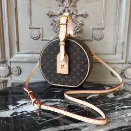 Replica Louis Vuitton Brown Monogram Beige Strap Boite Chapeau Souple