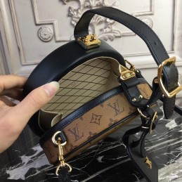 Replica Louis Vuitton Reverse Monogram Black Strap Boite Chapeau Souple