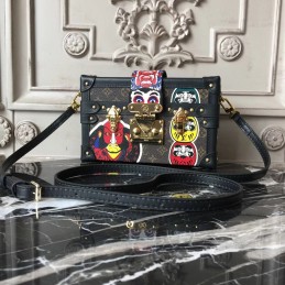 Replica Louis Vuitton Black Multicolor Graphic Petite Malle - Style 3