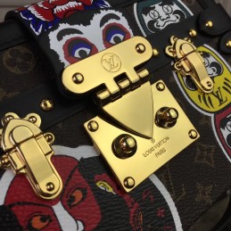 Replica Louis Vuitton Black Multicolor Graphic Petite Malle - Style 3