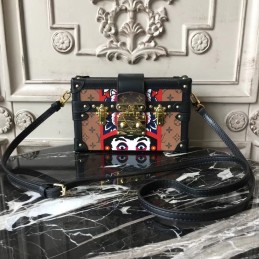 Replica Louis Vuitton Brown Monogram Multicolor Graphic Petite Malle