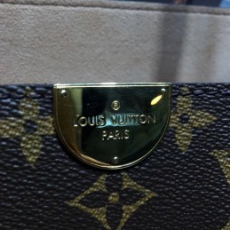 Replica Louis Vuitton Brown Monogram Black Trim Flandrin