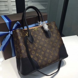 Replica Louis Vuitton Brown Monogram Black Trim Flandrin