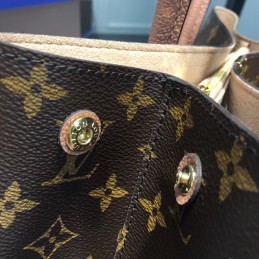 Replica Louis Vuitton Brown Monogram Tan Trim Flandrin