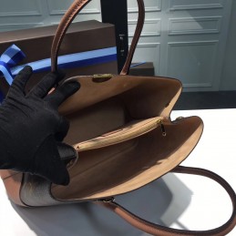 Replica Louis Vuitton Brown Monogram Tan Trim Flandrin
