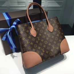 Replica Louis Vuitton Brown Monogram Tan Trim Flandrin
