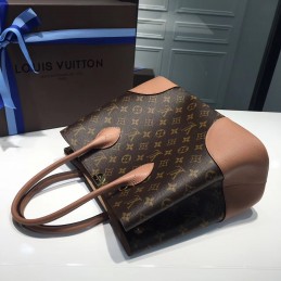 Replica Louis Vuitton Brown Monogram Tan Trim Flandrin