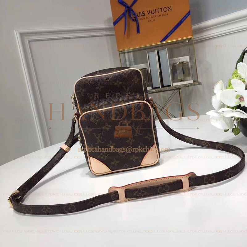 Replica Louis Vuitton Brown Monogram Camera Bag