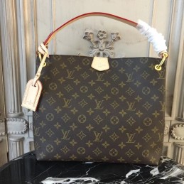 Replica Louis Vuitton Brown Monogram Beige Trim Graceful PM