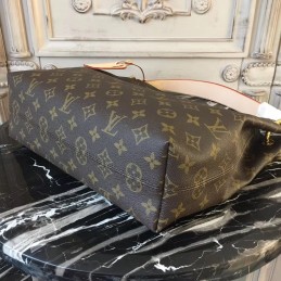 Replica Louis Vuitton Brown Monogram Beige Trim Graceful PM