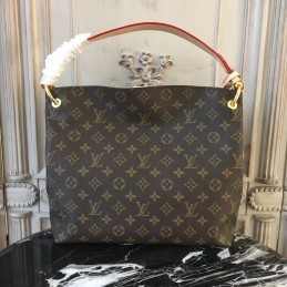 Replica Louis Vuitton Brown Monogram Beige Trim Graceful PM