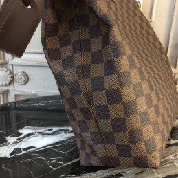 Replica Louis Vuitton Brown Damier Ebene Black Trim Graceful PM