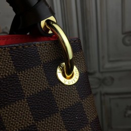 Replica Louis Vuitton Brown Damier Ebene Black Trim Graceful PM